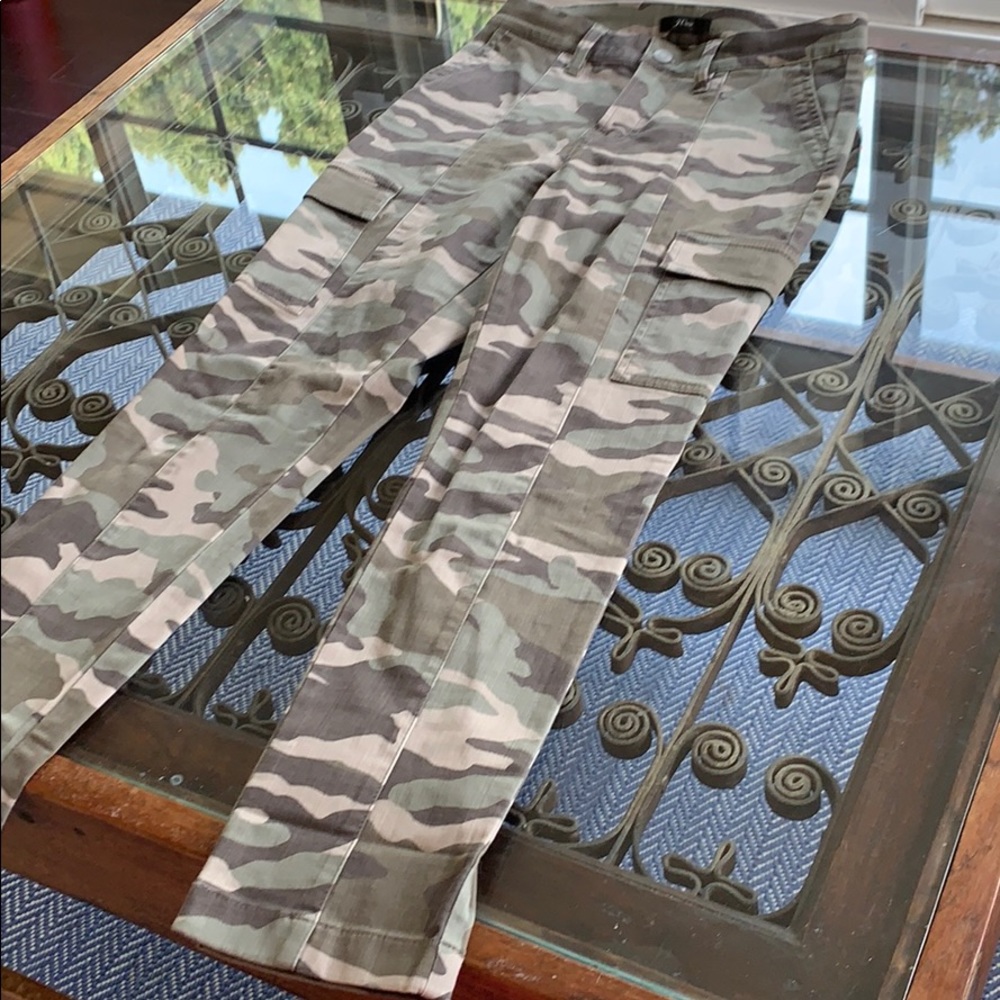 J Crew Camo Vintage Straight Cargo Pant